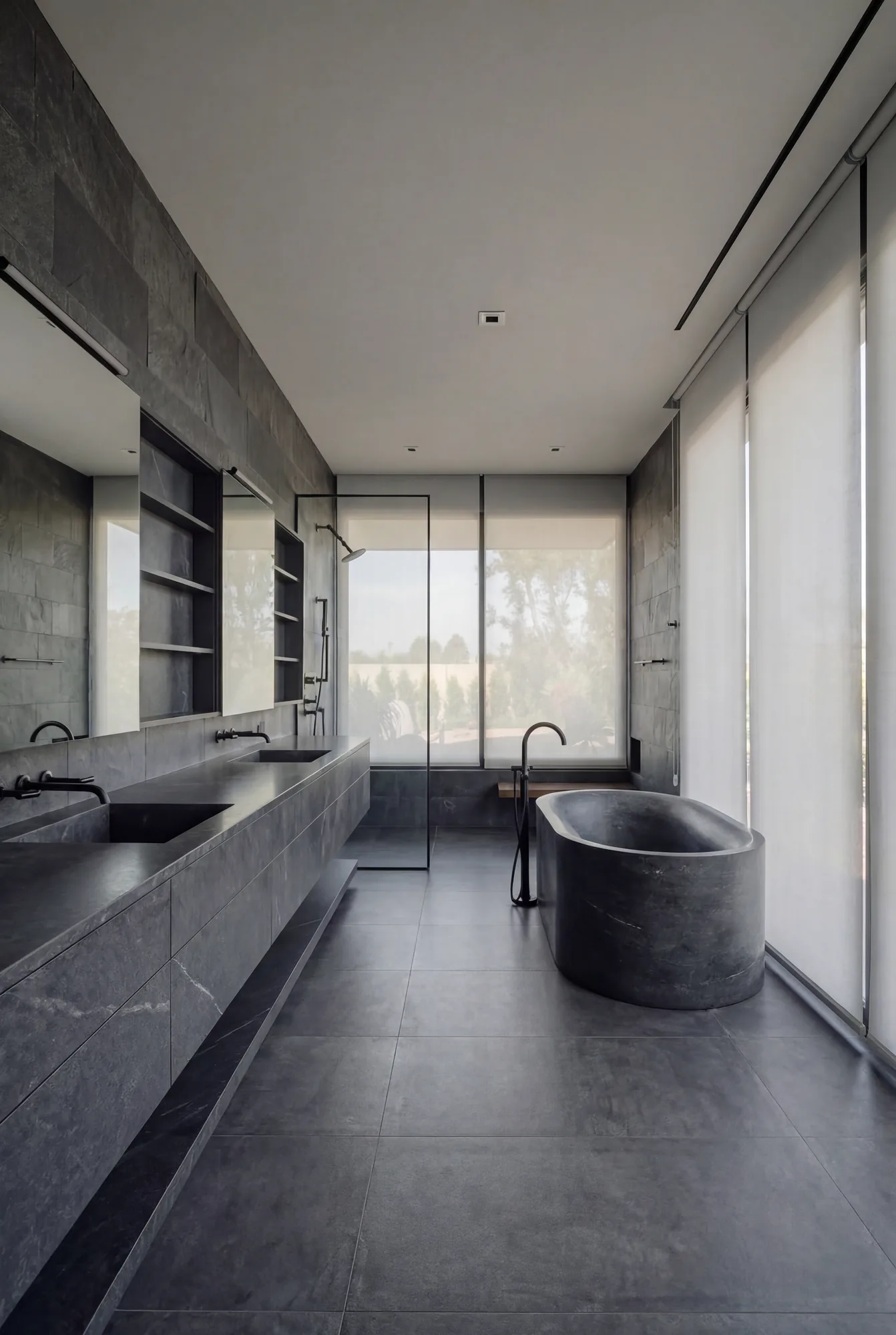 Contemporary Bathrooms — Ellada Mesveliani Interiors